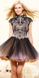 High Necked Vintage Look Punk Rocker Prom Dresses By Terani Couture Terani Dresses Terani Couture Prom Cocktail Dress Prom
