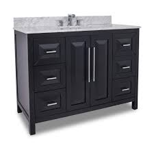 Luz single bathroom vanity set, white, 48 by ari kitchen & bath (65) $1,360. Jeffrey Alexander Van101 48 T Black Cade Contempo Collection 48 Inch Wide Bathroom Vanity Cabinet With Counter Top And Sink Faucet Not Included Handlesets Com