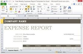 Free Weekly Expenses Report Template For Excel