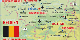 Karte von belgien mit der hauptstadt brüssel. Karte Von Belgien Land Staat Welt Atlas De