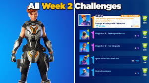 Milestone quests are also called rare quests or blue quests. Fortnite All Week 2 Challenges Guide Fortnite Chapter 2 Season 5 Week 2 Epic Legendary Quests Youtube