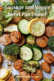 Sausage And Veggie Sheet Pan Dinner A Healthy Makeover Recipe Sheet Pan Dinners Easy Sheet Pan Dinners Sheet Pan Recipes