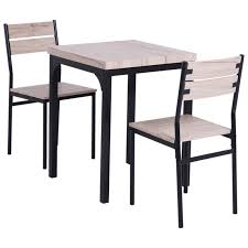 Homcom Rustic Country Wood Top 3 Piece Kitchen Table Dining Set W Chairs Click On The Im In 2020 Dining Table Setting Small Square Dining Table Kitchen Dinette Sets