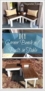 Diy Corner Bench With Built In Table Diy Front Porch Corner Bench Bench Table