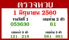 มีสถิติย้อนหลัง ตรวจหวย 1 มิถุนายน 2564 วันนี้ ลอตเตอรี่ออกรางวัลที่ 1 เลขท้าย 2 ตัว หรือเลขท้าย 3 ตัวกันได้แบบเต็มๆ ทุกรางวัล ทุก. à¸•à¸£à¸§à¸ˆ à¸«à¸§à¸¢ 1 à¸¡ à¸– à¸™à¸²à¸¢à¸™ 60