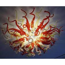 Take a look at how great these pendants from providenceartglass on etsy look along the. Modern Blown Glass Chandelier