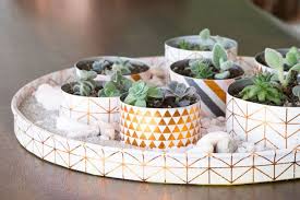 Minigarten Basteln Mit Teelichtern Fur Winzige Sukkulenten Mini Garten Miniaturgarten Diy Geschenke Selber Machen