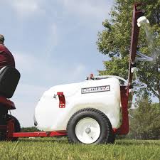 I tow it behind a jd x350 riding mower to keep from roosting up the lawn using my atv. Northstar Tow Behind Trailer Boom Broadcast And Spot Sprayer Northstar Sprayers