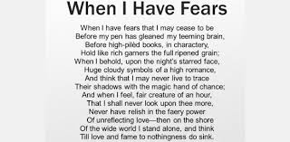 When I Have Fears That I May Cease To Be By John Keats Meaning Period 5 When I Have Fears Quiz Proprofs Quiz