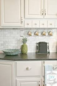 Marble Subway Tile Backsplash With Jet Mist Honed Granit White Shaker Cabinets St Creative Kitchen Backsplash Kitchen Backsplash Farmhouse Kitchen Backsplash