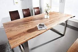 Dunord Design Esstisch Baumstamm Baumkante Solid 160cm Akazie Massivholz Design Kuchen Tisch Esstisch Baumstamm Massivholztisch Baumstamm Tisch