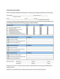 Planning a lesson is one of the teacher's core function. Free 11 Teacher Observation Checklist Templates In Pdf Ms Word Free Premium Templates