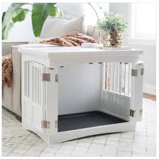 Hot Sale Indoor Dog Crate End Table 2 Door White Wood Bed Kennel Furniture Bedroom Puppy You Can Find Mor Crate Furniture Dog Crate End Table Diy Dog Crate