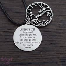 Mom Daughter Tree Of Life Hollowed Out Quote Pendant Necklace A Beloved Life Jewelry