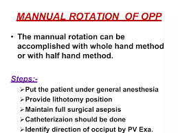 Image result for Manual Rotation in Occipitoposterior Presentation