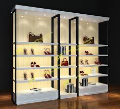 Wall mounting accessories and a wall anchor to prevent the rack from tipping over are included in delivery. New Style Wall Mounted Display Racks Shoe Rack And Bag With Wall Shelves Buy Wall Mounted Display Racks Shoe Rack And Bag With Wall Shelves Wall Mounted Display Racks Shoe Rack And Bag
