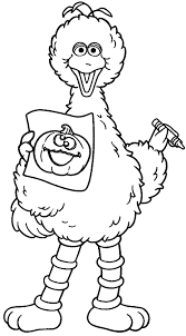 Cat colouring pages activity village. Big Bird Coloring Page Cinebrique