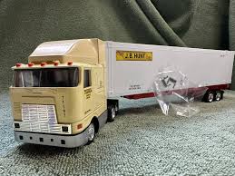 This is a 1/48 scale, high quality model (not really a toy) of die cast  parts depicting the largest intermodal container used in the freight  industry. The tractor (truck), chassis (orange trailer),