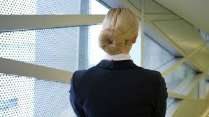 #hair #hairbun #airhostessstyling hello lovely ladies, this video is a quick tutorial on how to make air hostess type hair bun or donut. Blonde Stewardess Standing In Waiting Stock Footage Video 100 Royalty Free 23279476 Shutterstock