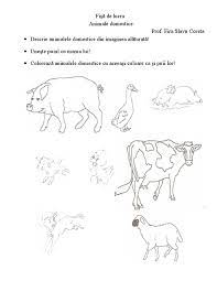 Fisa de lucru animale si pui lor. 0 Fisa De Lucru Animale