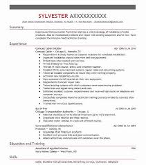 comcast cable installer resume example