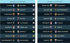 Más de liga de españa. El Calendario De La Liga 2020 2021 En Pdf Partidos De Valencia Cf Levante Ud Real Madrid Barcelona Las Provincias