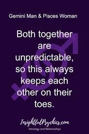 both together are unpredictable so this always keeps each other on their toes gemini man pisces woman horoscopesco gemini and pisces pisces woman gemini