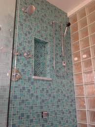 Maybe you would like to learn more about one of these? Herringbone Glass Tile Shampoo Niche With Argus Pattern Glass Block Shower Wall Beach Style Bathroom Columbus By Innovate Building Solutions Houzz