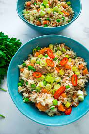 Steps · boil frozen veggies or defrost. Quick Easy Tuna Fried Rice Hint Of Healthy