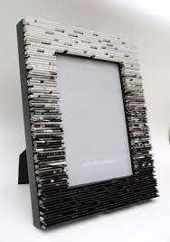 Ombre Picture Frame Black And White 5x7 Made From Recycled Magazines Grey White Black Gradient Home Decor Diy Photo Frame Cardboard Handmade Photo Frames Frames Diy Crafts