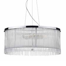 Trusted manufacturers · price match guarantee · clearance styles Elizabeth Art Deco Crystal Drum Pendant Matt Black Lightbox