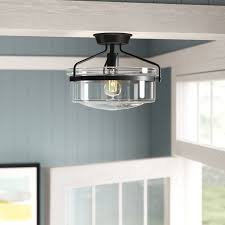 Andres 1 Light 13 25 Simple Drum Semi Flush Mount In 2021 Semi Flush Mount Lighting Farmhouse Flush Mount Light Flush Light Fixture