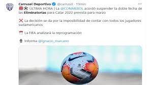 El consejo de la conmebol resolvió suspender la doble fecha de las eliminatorias para catar 2022 prevista para marzo. Eliminatorias Qatar 2022 La Reaccion De La Prensa Internacional Tras Suspension De Fecha Doble De Marzo En Sudamerica Por Fifa Y Conmebol Fotos Rpp Noticias