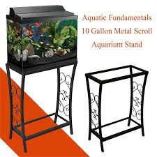 Clearance Depot New Aquatic Fundamentals 10 Gallon Metal Scroll Aquarium Stand Black Fish Tank Stand Aquarium Stand Tank Stand