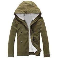 Plush Inside Snap Button Zip Up Hooded Coat For Men 2 050 Mkd Liked On Polyvore Featuring Men S Fashion And Men S Mens Coats Mens Outfits Mens Winter Coat