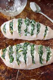 Hasselback Chicken With Spinach Goat Cheese Simple Healthy Kitchen Rezept Rezepte Kochrezepte Essensrezepte