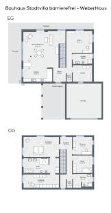 Grundriss Einfamilienhaus Barrierefrei Im Bauhausstil Mit Garage Flachdach Architektur 5 Zimmer 208 Qm Grundriss Einfamilienhaus Haus Grundriss Stadtvilla