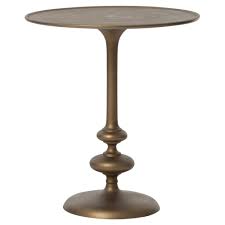 Berthold Global Brass Matchstick Pedestal Side End Table Pedestal Table Accent Chairs For Living Room End Tables