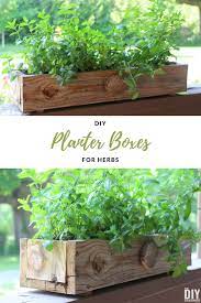 Diy Planter Boxes For Herbs How To Make A Planter Box Garden Planters Diy Diy Planter Box Building Planter Boxes