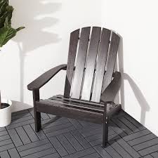 Vidaxl wooden garden lounge chairs with ottoman, adirondack chair accent furniture, for lawn, garden, swimming pool, deck, gray, 27.8 x 37.8 x 36.2 inch $155.47 $ 155. Kloven Deck Chair Outdoor Dark Brown Ikea