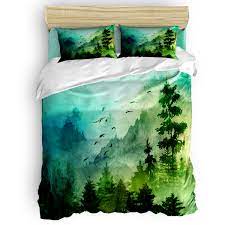 677 nature bedding set products are offered for sale by suppliers on alibaba.com, of which bedding set accounts for 8%, duvet cover accounts for 2%, and comforter accounts for 1%. Green Forest Mountain Morning Duvet Cover Set Nature Environment Collection Of 3 4pcs Bedding Set Bed Sheet Pillowcases Set Bedding Sets Aliexpress