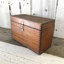Antique Wood Tool Box With Dovetail Joints Vintage Wooden Box Etsy Wood Tool Box Vintage Boxes Wooden Wood Storage Box