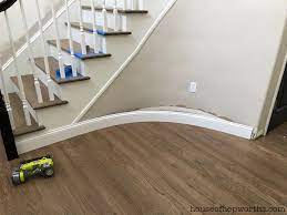 The molding applied to the wall will basically be a faux wainscoting. How To Bend A Baseboard Around A Tight Curve House Of Hepworths
