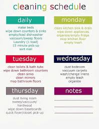 Printable Cleaning Schedule Weekly Daily Uncommondesigns