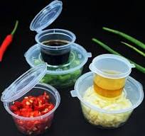 Disposable Plastic Sauce Containers Food Box with Hinged ...