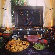 Taco bar for a party. Pin On Shaak Attack