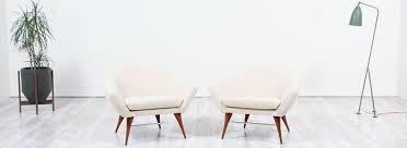 Mint condition has new fabric done 25 years ago has plate that reads karpen chicago new york on bottom of couch need to know value it's mahogany need to sale. Danish Modern L A California Modernist Club Chairs By Karpen Of California