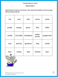 Printable Memory Games How Well Will You Score Memory Exercises Memory Games Memories