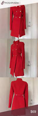 Sinequanone Red Military Style Peacoat Military Fashion Clothes Design Red Peacoat