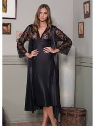 Pierre Cardin Pierre Cardin Saten Sirti Tullu Gecelik Ve Sabahlik Takim Nachthemd Unterrock Dessous Spitze